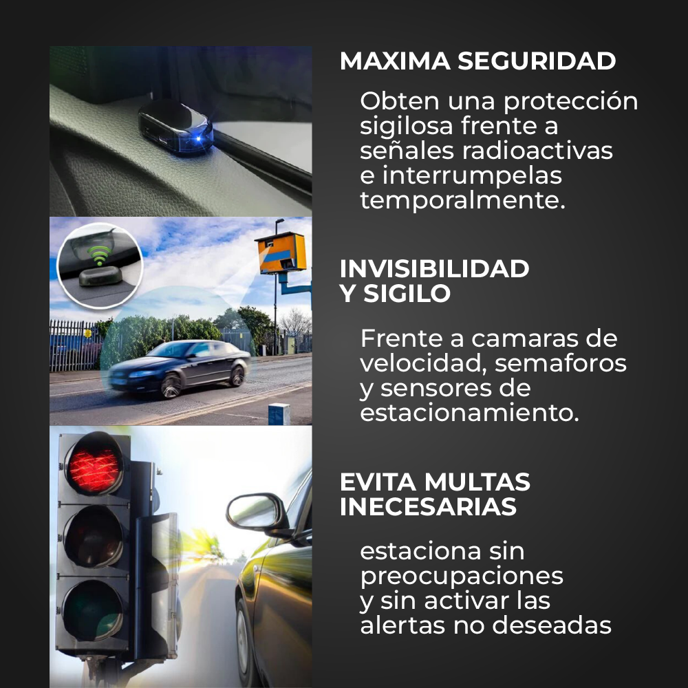 NinjaTech™- BLOQUEADOR  DE RADARES PARA AUTOS