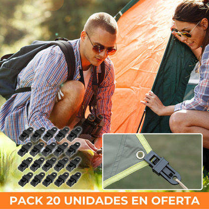 Grip-It™ - Clip resistente para sujetar tiendas, lonas y telas.