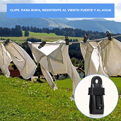 Grip-It™ - Clip resistente para sujetar tiendas, lonas y telas.