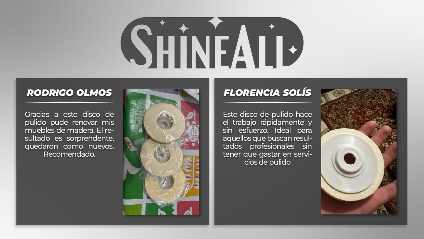 Shineall™ - Discos de pulido de lana multiuso