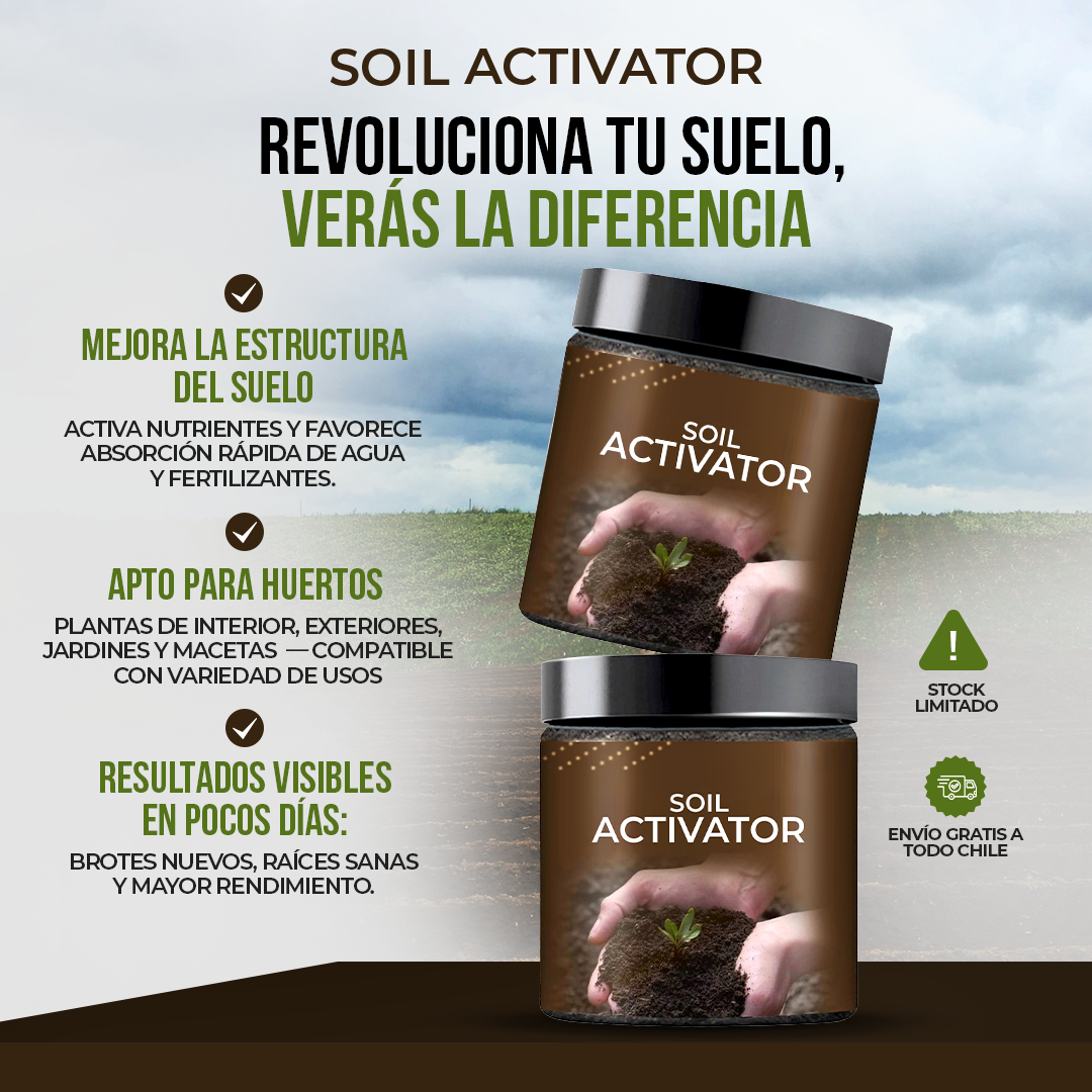 Soil Activator™ - Plantas más fuertes, raíces más vivas.