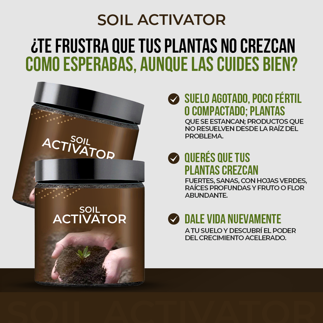 Soil Activator™ - Plantas más fuertes, raíces más vivas.