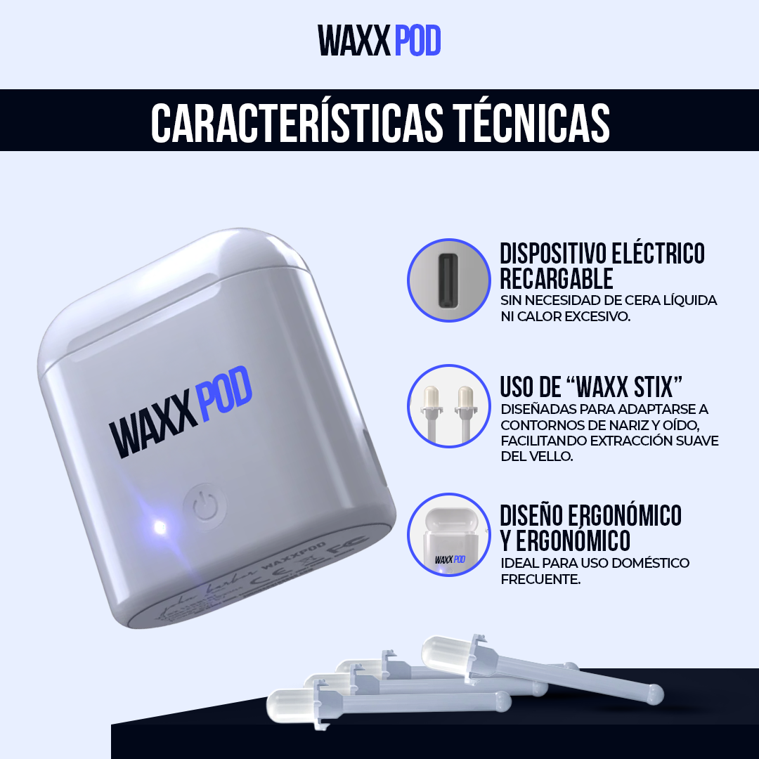 Waxx Pod - Depilación segura, rápida y sin dolor. Waxx Pod™ lo hace fácil.