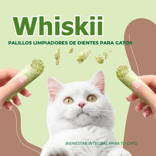 Whiskii™ - Palillos limpiadores de dientes para gatos