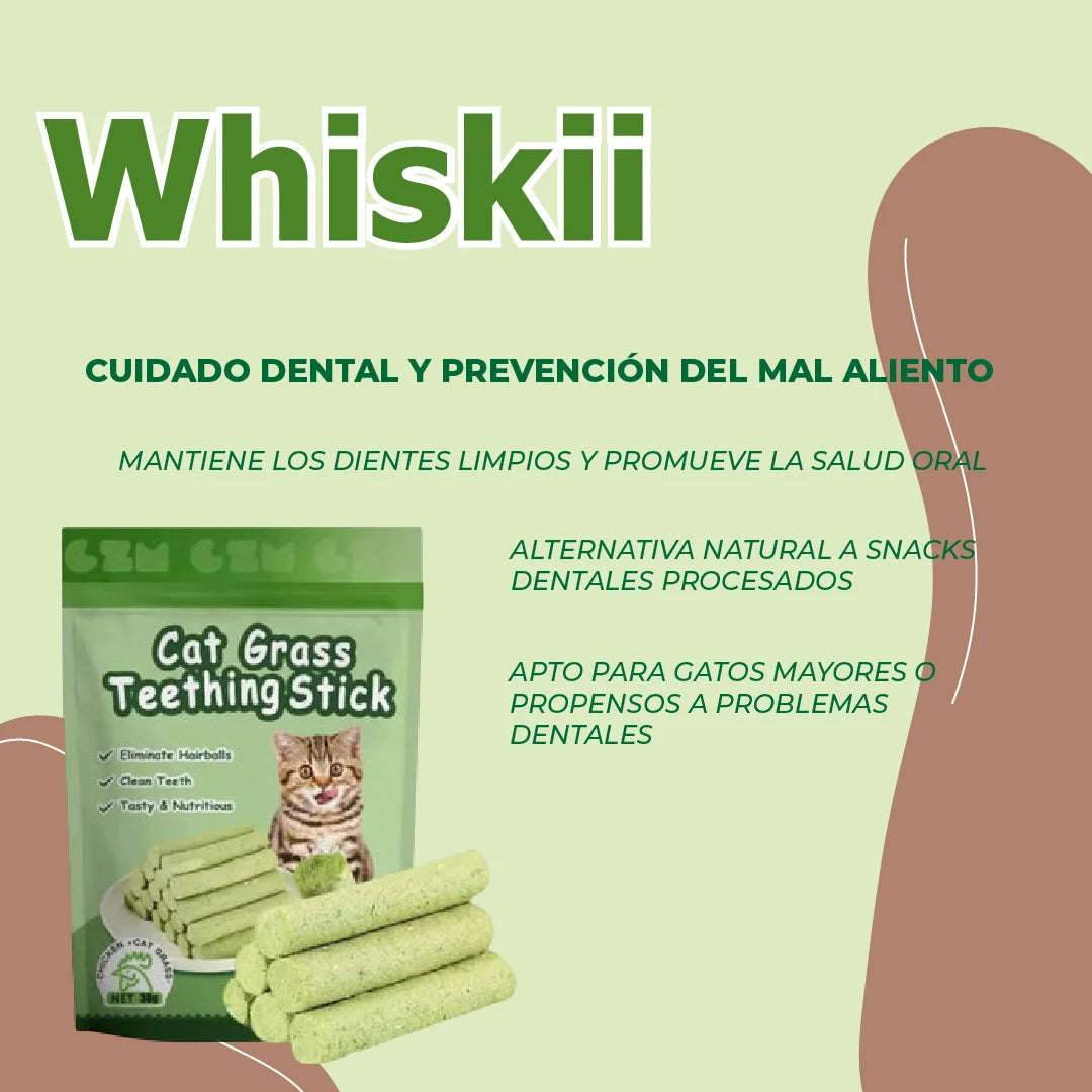 Whiskii™ - Palillos limpiadores de dientes para gatos