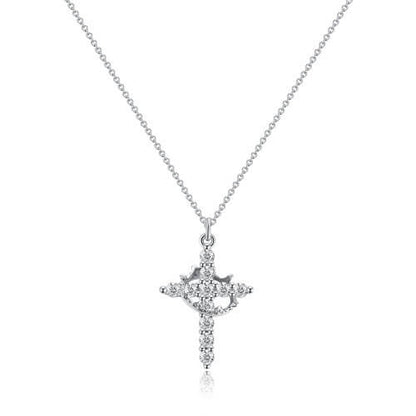 Verceri™ – Crown Cross Necklace: Símbolo de devoción y estilo