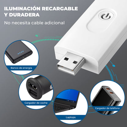 NightOwl™ - Linterna para lectura con conexión USB