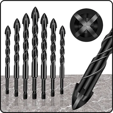 CROSSEDGE DRILL SET™ - JUEGO DE BROCAS CRUZADAS DE 4 FILOS - 7 PIEZAS