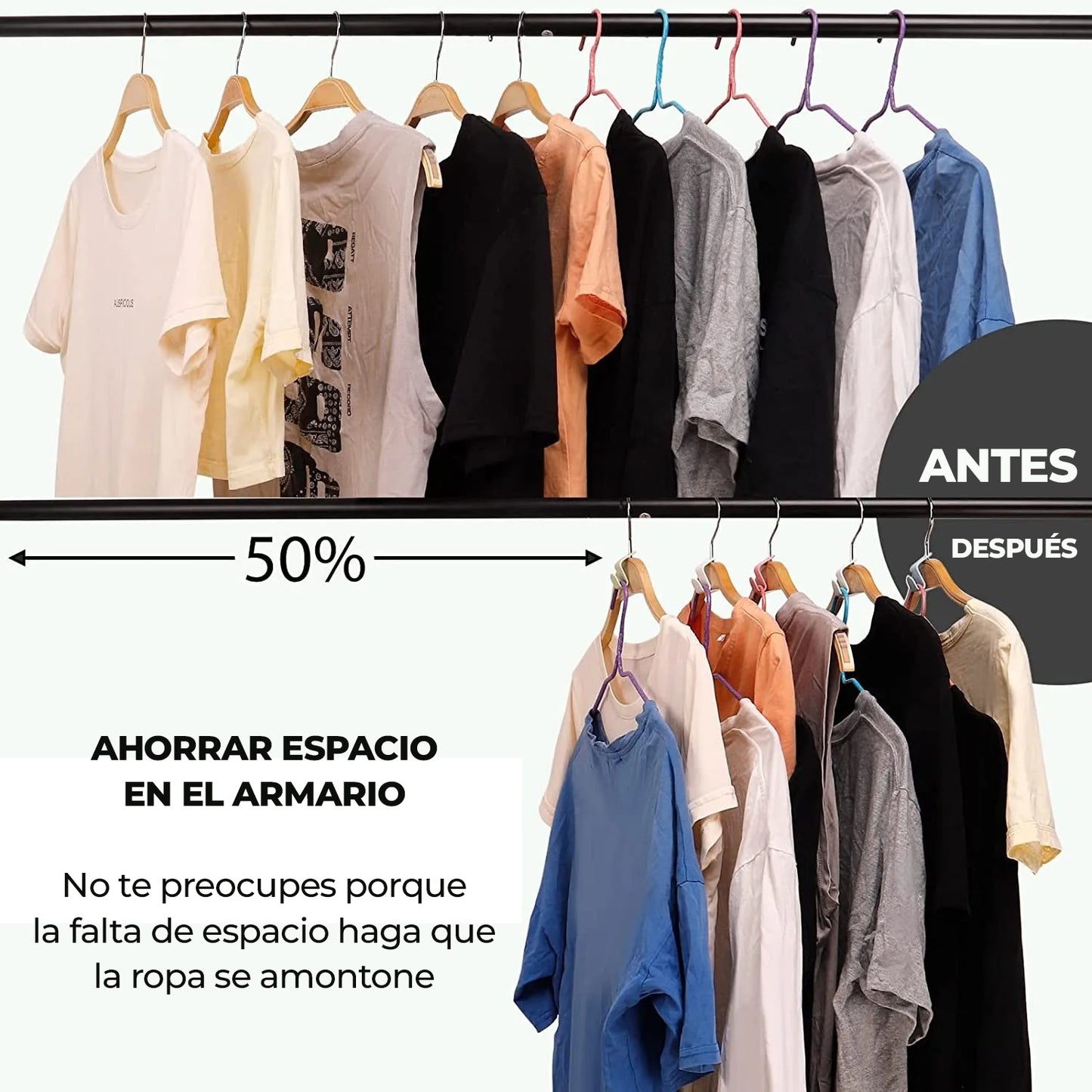 NeatHanger™ - Ganchos conectores para colgadores de ropa