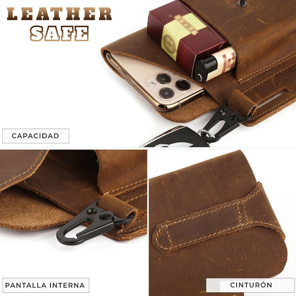 LeatherSafe™ - Estuche de cuero genuino