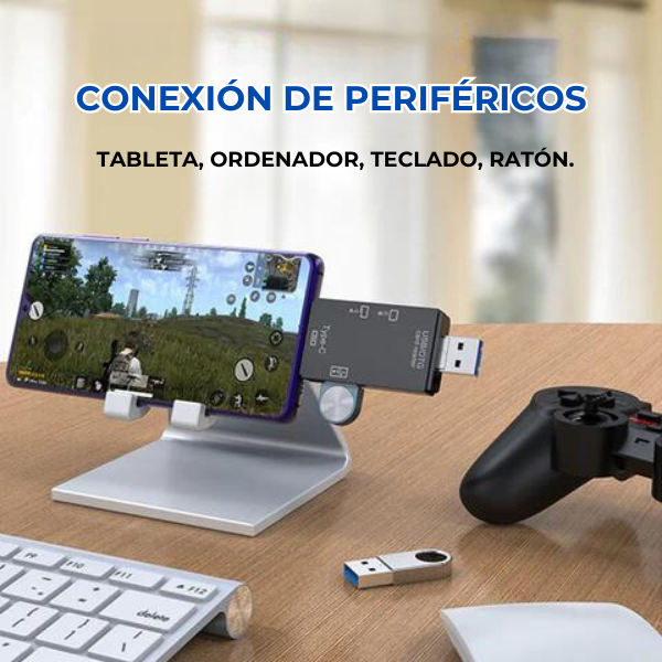 Memoryfast - LECTOR DE TARJETAS 6 EN 1