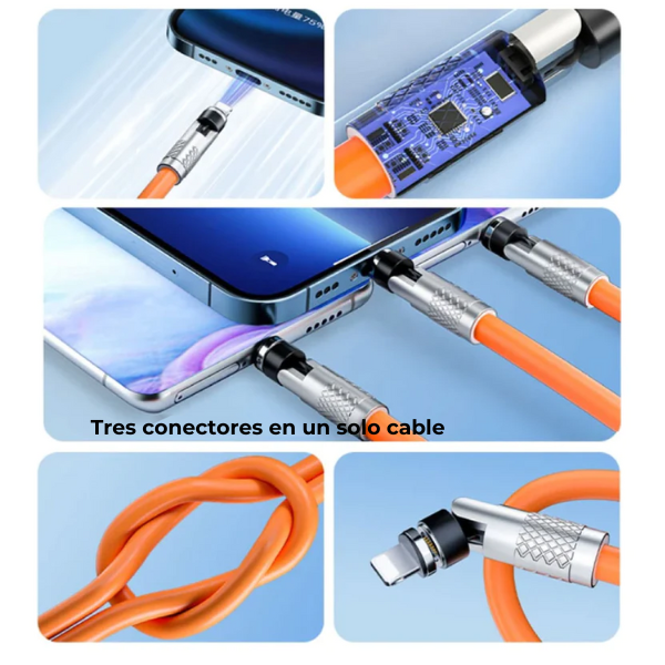 USBMAGIC - CABLE USB MAGNÉTICO 3 EN 1