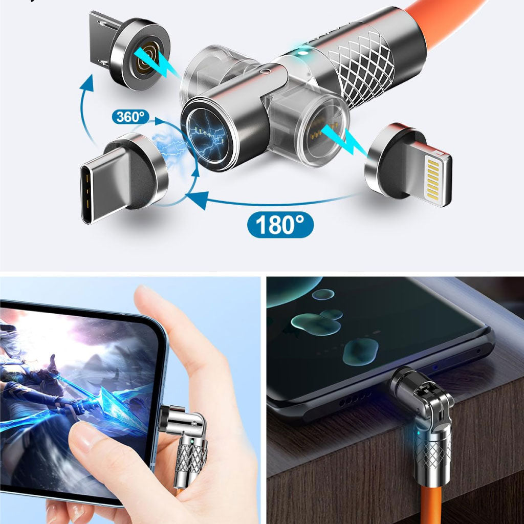 USBMAGIC - CABLE USB MAGNÉTICO 3 EN 1