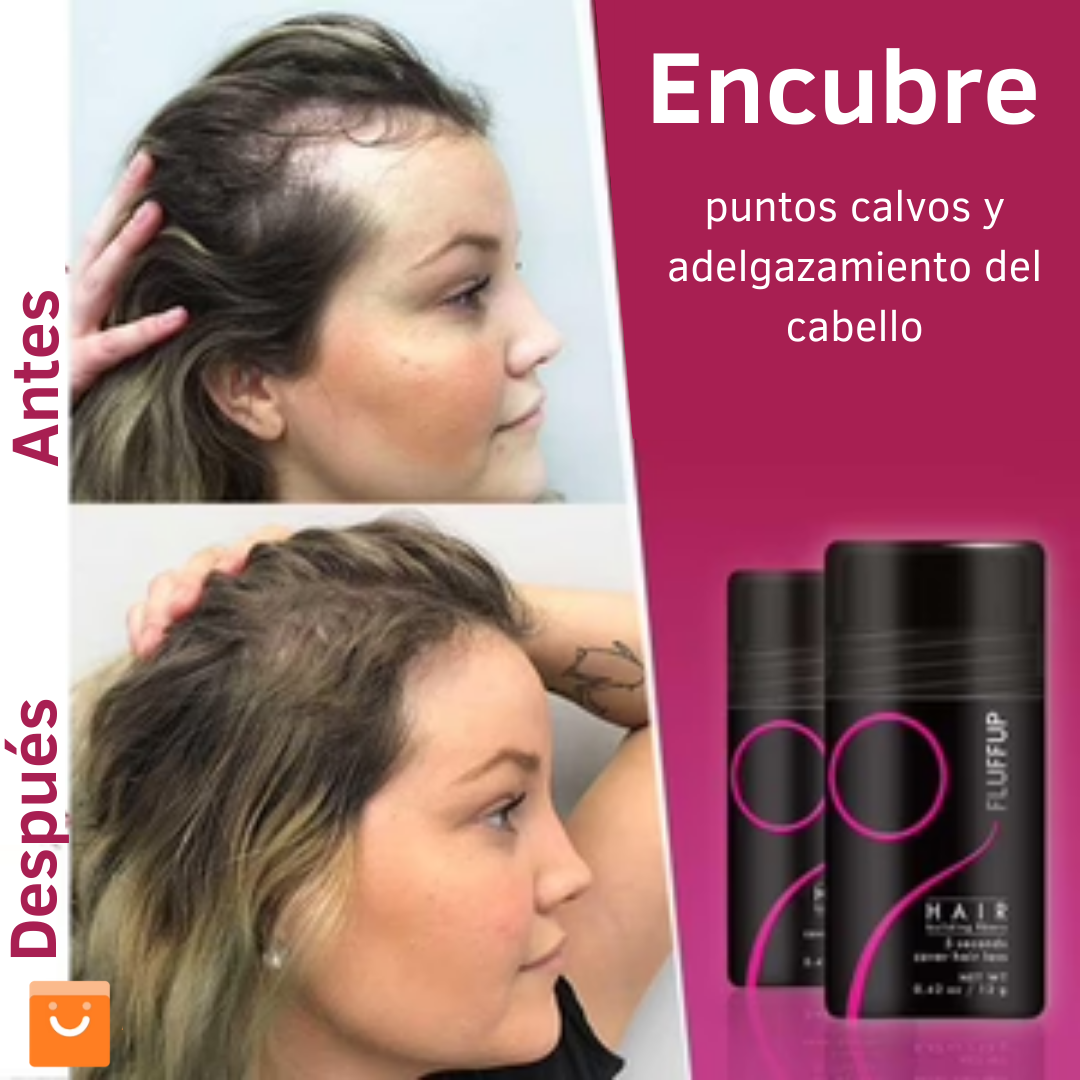 Fluffup™ - polvo de fibra capilar para ocultar calvicie