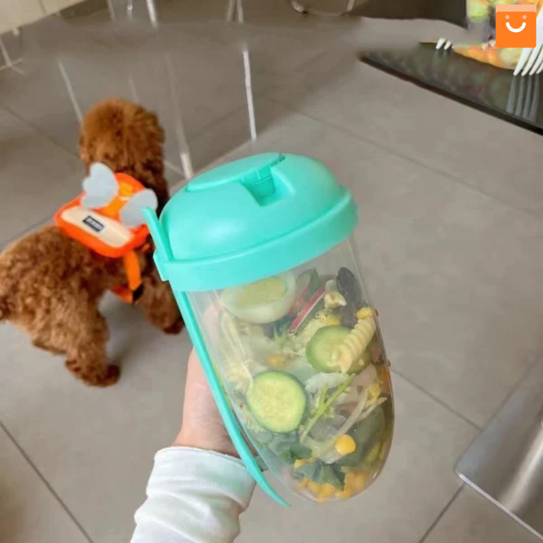 TupperSalad™- recipiente para ensalada portátil