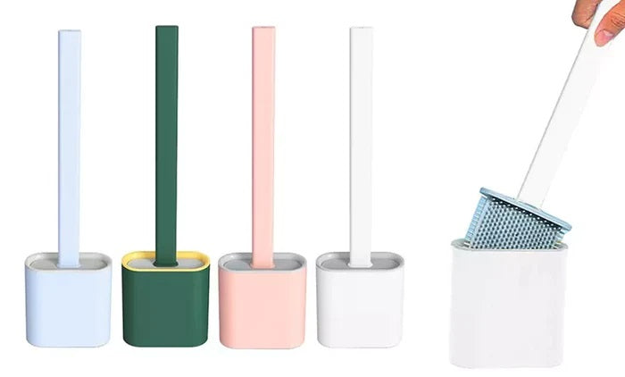 CleanWC - Cepillo de inodoro de silicona flexible