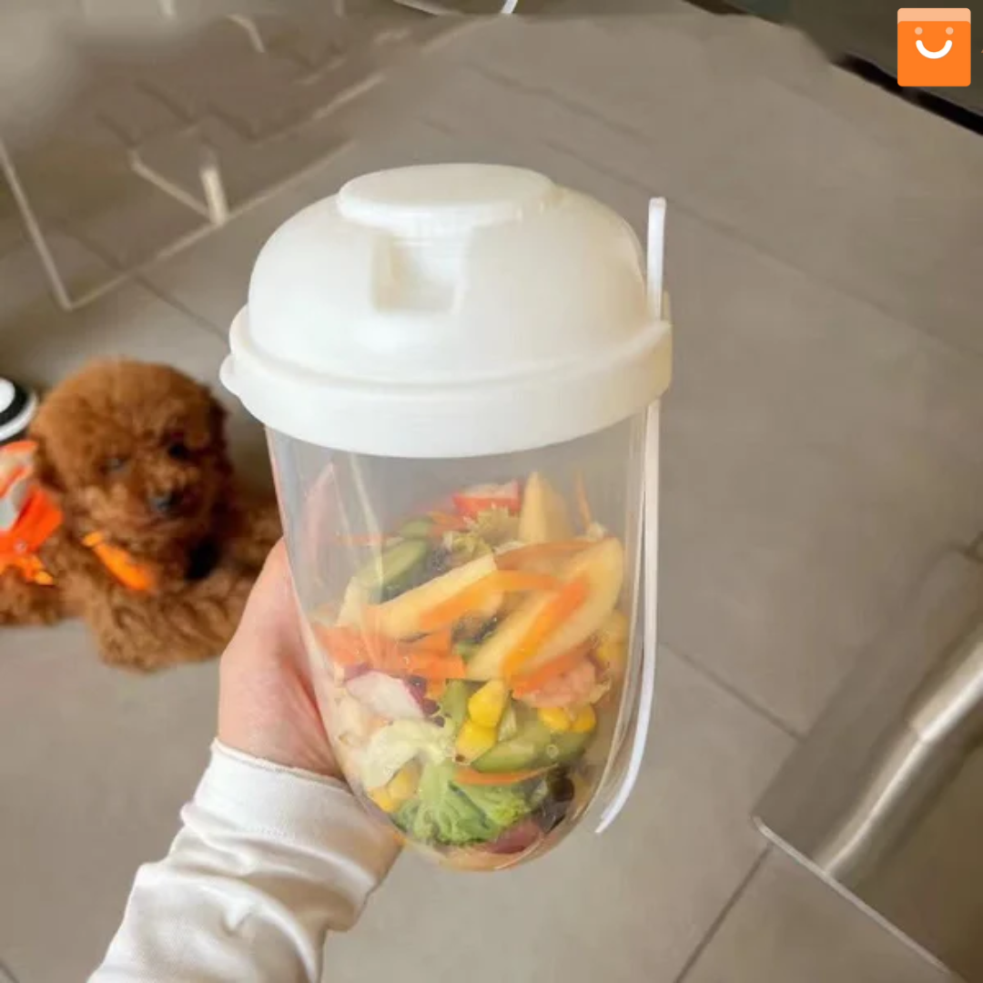 TupperSalad™- recipiente para ensalada portátil