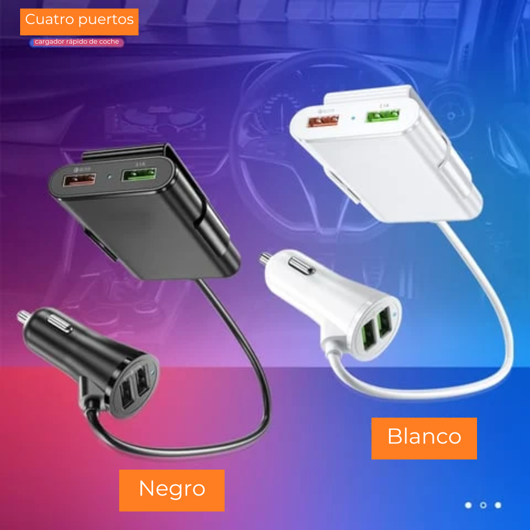 FastCharge™ - Cargador rápido para automóvil de 4 puertos