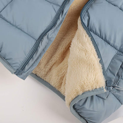 Chaqueta con capucha cálida y gruesa para niños y niñas